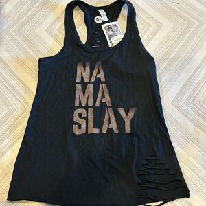 Ali & Joe Women’s ‘Nama Slay’ Black Cut Custom Tank Top